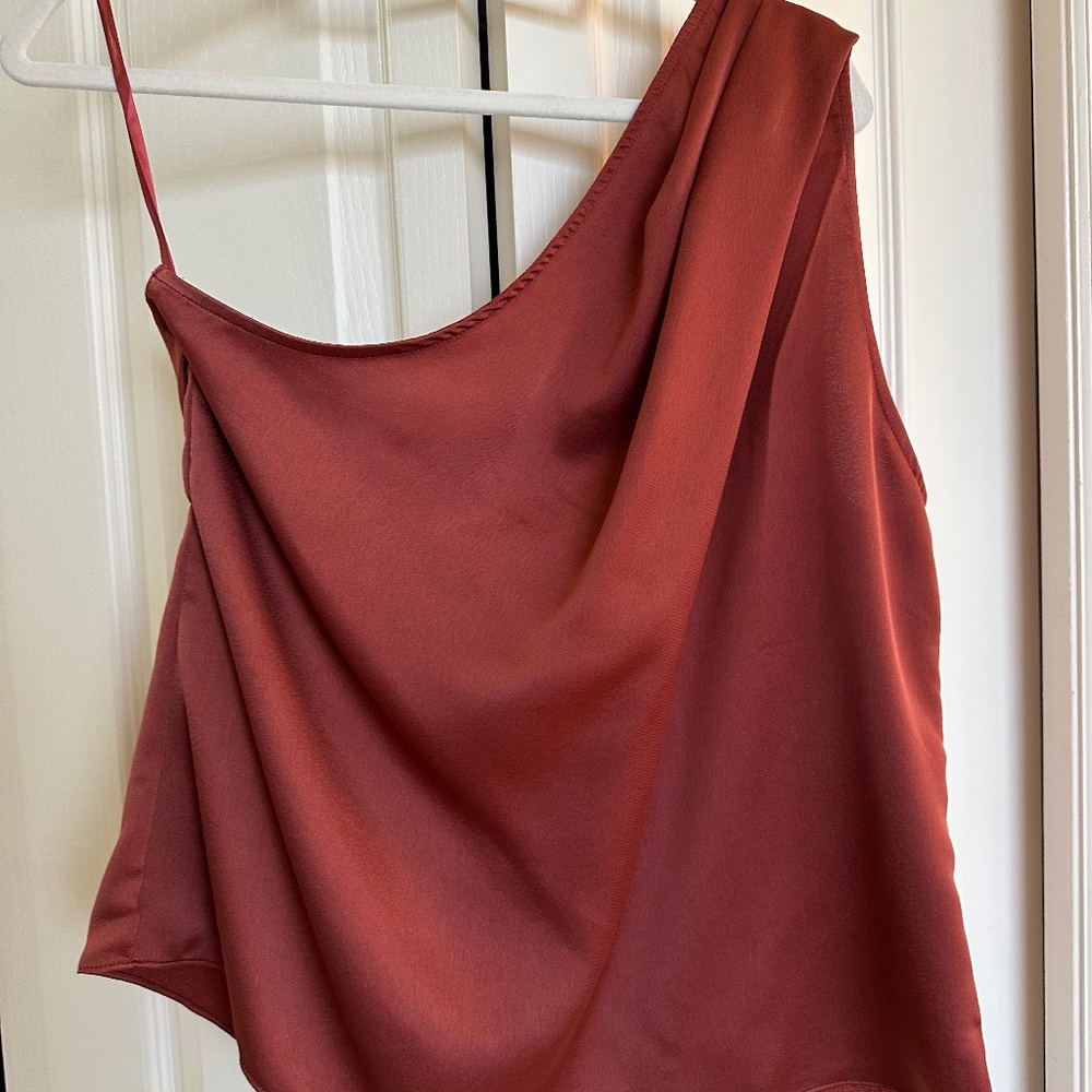 WHBM One Shoulder Spice Top